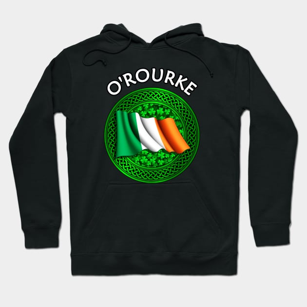 Irish Flag Shamrock Celtic Knot - O'Rourke Hoodie by Taylor'd Designs